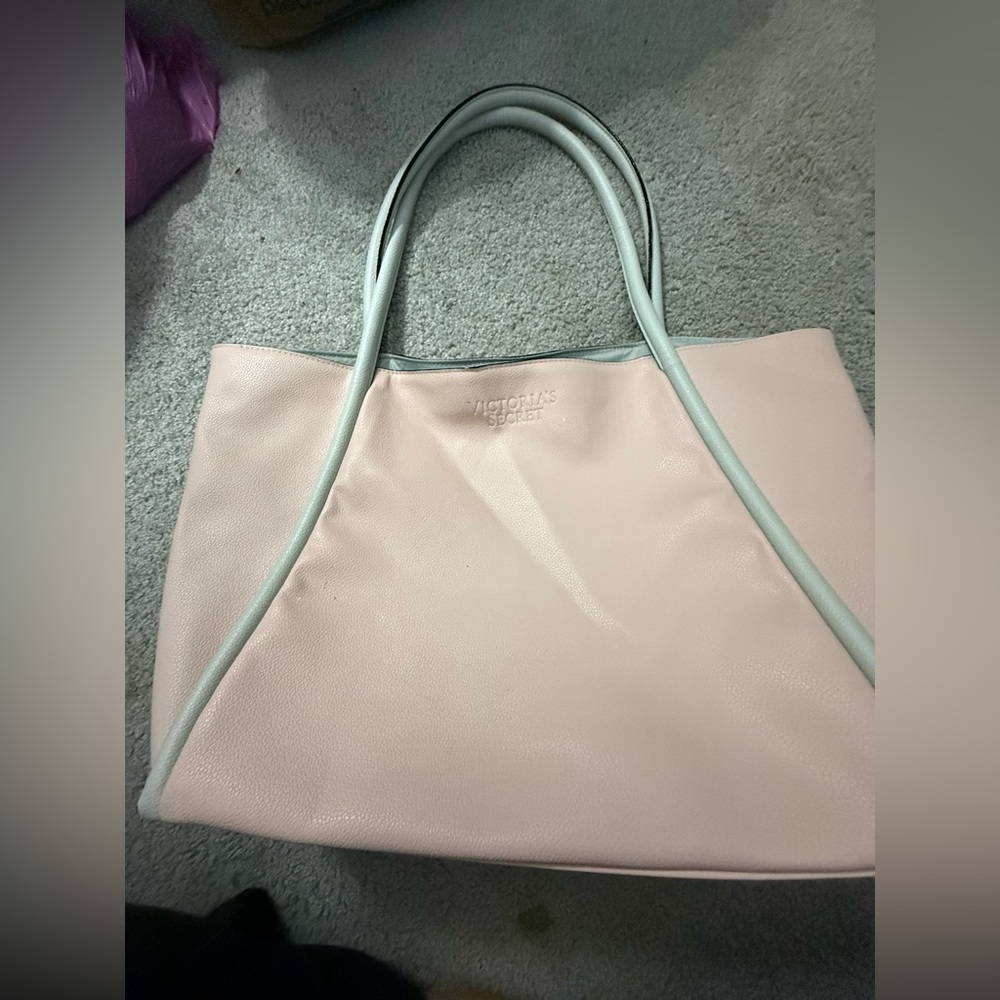 Victoria's Secret Light Pink Tote with White Accents